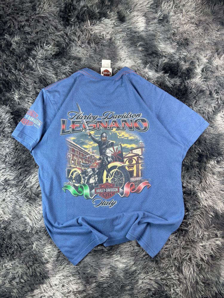 Harley Davidson Legnano Italy Made in USA T- Shirt Vintage Panhead Biker