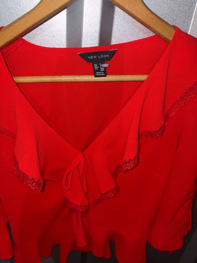 New Look Red Women'S Blouse image 8