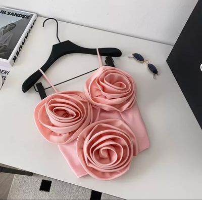 Pink Floral Crop Top