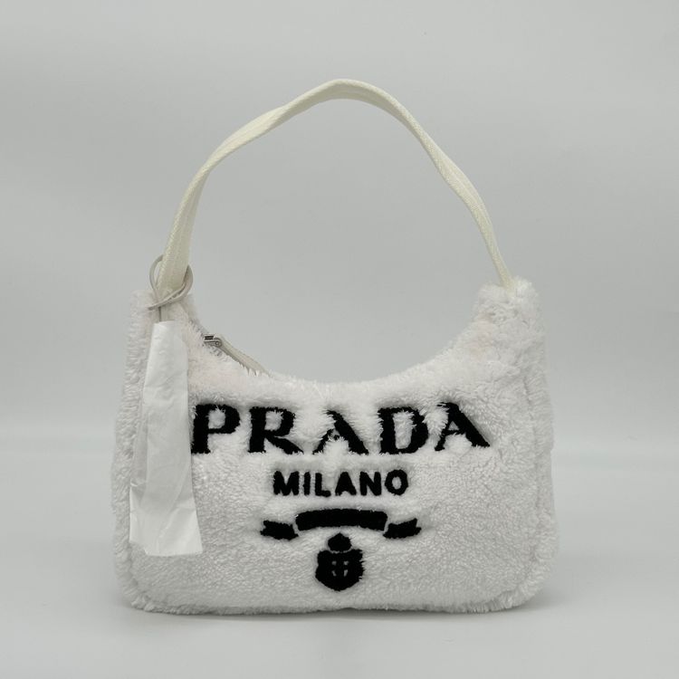 Prada White Fluffy Shoulder Bag image 1