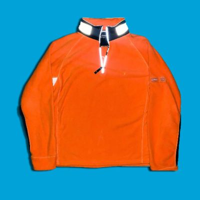* VINTAGE EMBROIDERED QUARTER ZIP FLEECE JACKET * 1