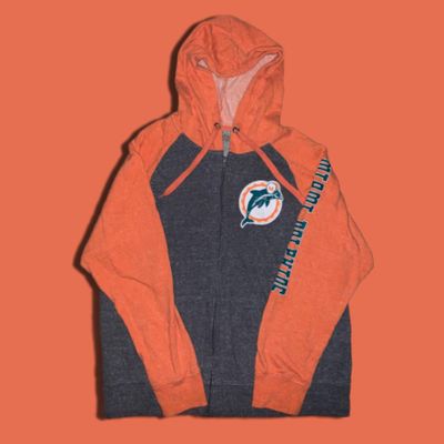 * MIAMI DOLPHINS ZIP UP HOODIE *