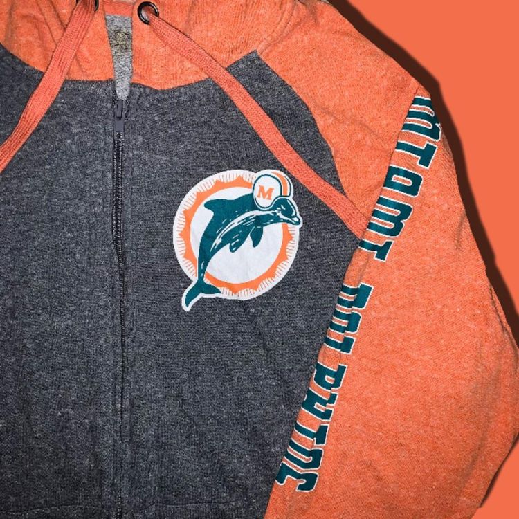 * MIAMI DOLPHINS ZIP UP HOODIE  * imagen 2