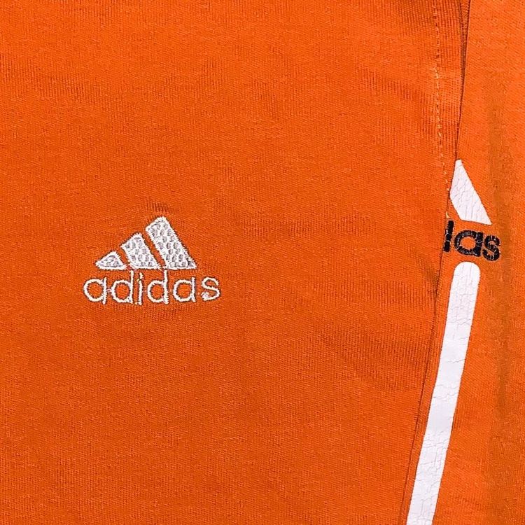 * ORANGE EMBROIDERED ADIDAS CREWNECK * 2