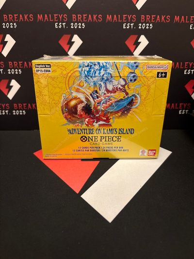 OP15-EB04 ADVENTURE ON KAMIS ISLAND ENGLISH BOOSTER BOX - RIPPED