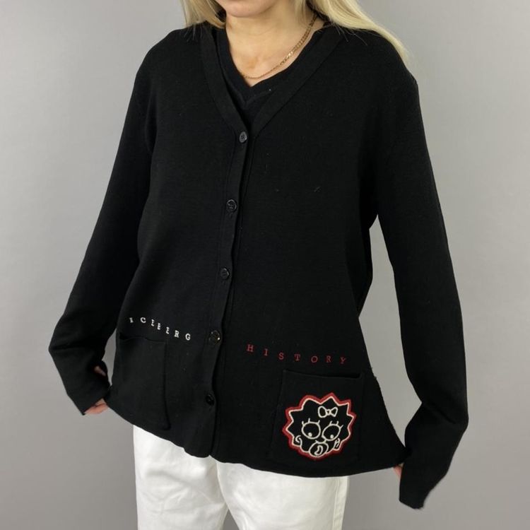 Vintage iceberg vest top and cardigan black with Maggie