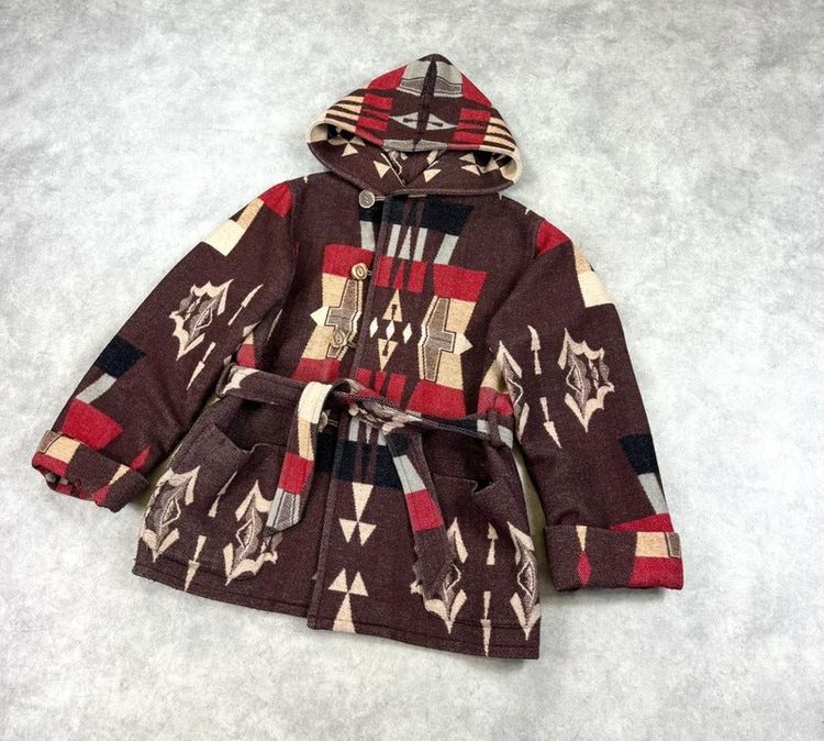 Vintage Ralph Lauren Aztec wool coat image 2