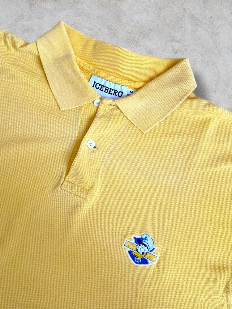Iceberg Yellow Polo Shirt x Disney vintage