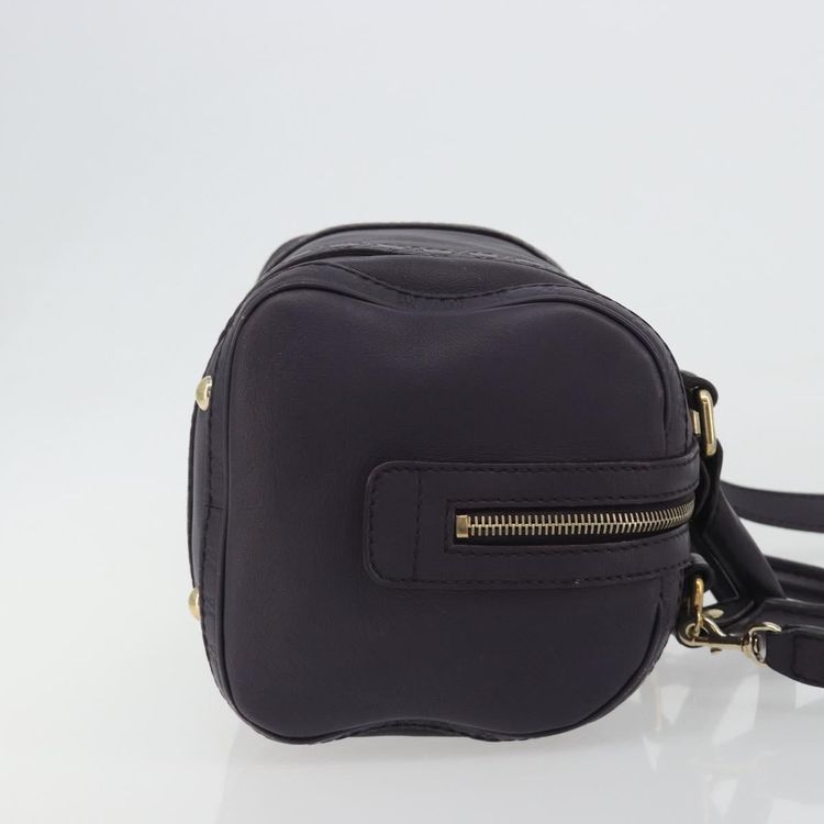 GUCCI GG Canvas Guccissima Boston Bag Leather Purple Gold 269876 Auth 190349A - Jerrillo image 3