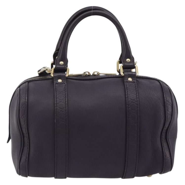 GUCCI GG Canvas Guccissima Boston Bag Leather Purple Gold 269876 Auth 190349A - Jerrillo image 2