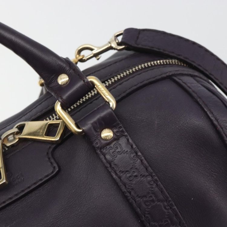 GUCCI GG Canvas Guccissima Boston Bag Leather Purple Gold 269876 Auth 190349A - Jerrillo image 10