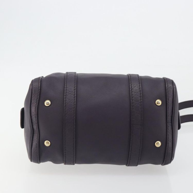 GUCCI GG Canvas Guccissima Boston Bag Leather Purple Gold 269876 Auth 190349A - Jerrillo image 5