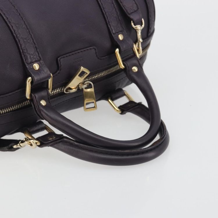 GUCCI GG Canvas Guccissima Boston Bag Leather Purple Gold 269876 Auth 190349A - Jerrillo image 7