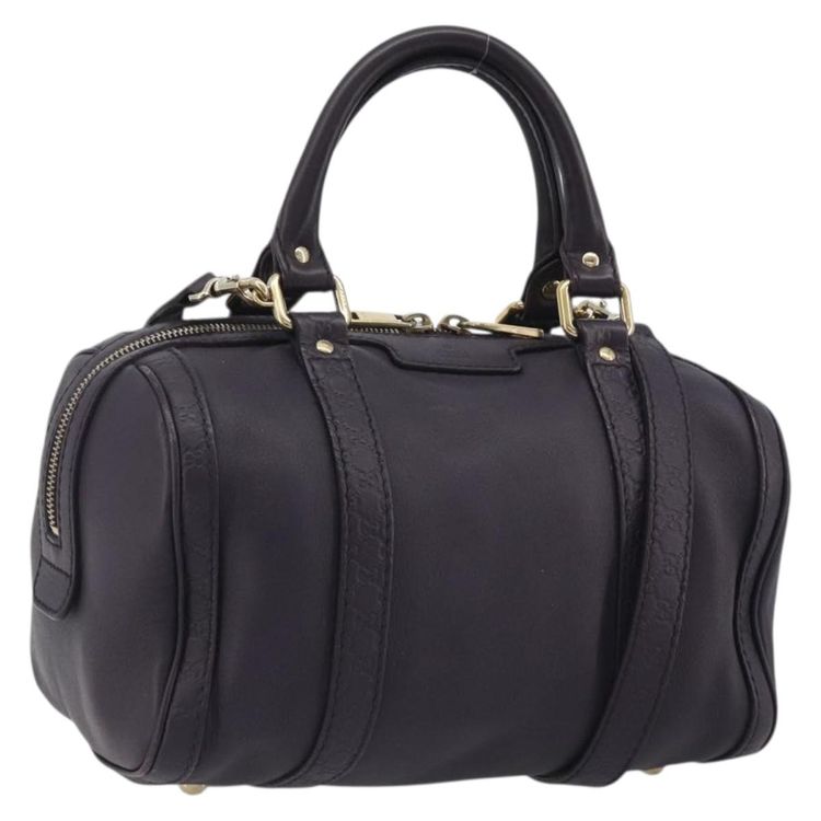 GUCCI GG Canvas Guccissima Boston Bag Leather Purple Gold 269876 Auth 190349A - Jerrillo image 1