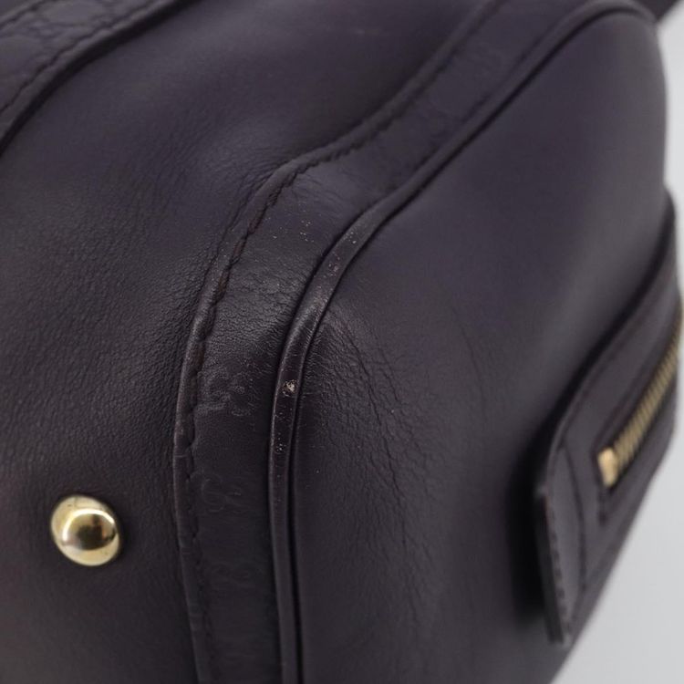 GUCCI GG Canvas Guccissima Boston Bag Leather Purple Gold 269876 Auth 190349A - Jerrillo image 9
