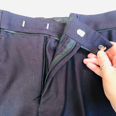 Skopes Bruno Slim Fit Mens Wine / Aubergine Smart Trousers Size 30R - NEW 18