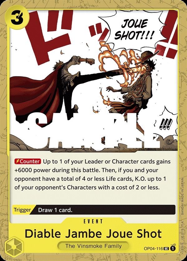 One Piece Card Game Diable Jambe Joue Shot Card product image