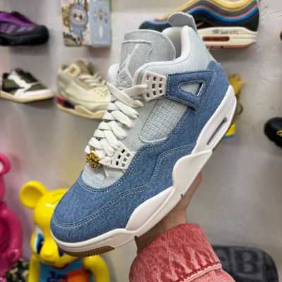 UK 7.5 Jordan 4 TEX Denim Worn Blue (Brand New)