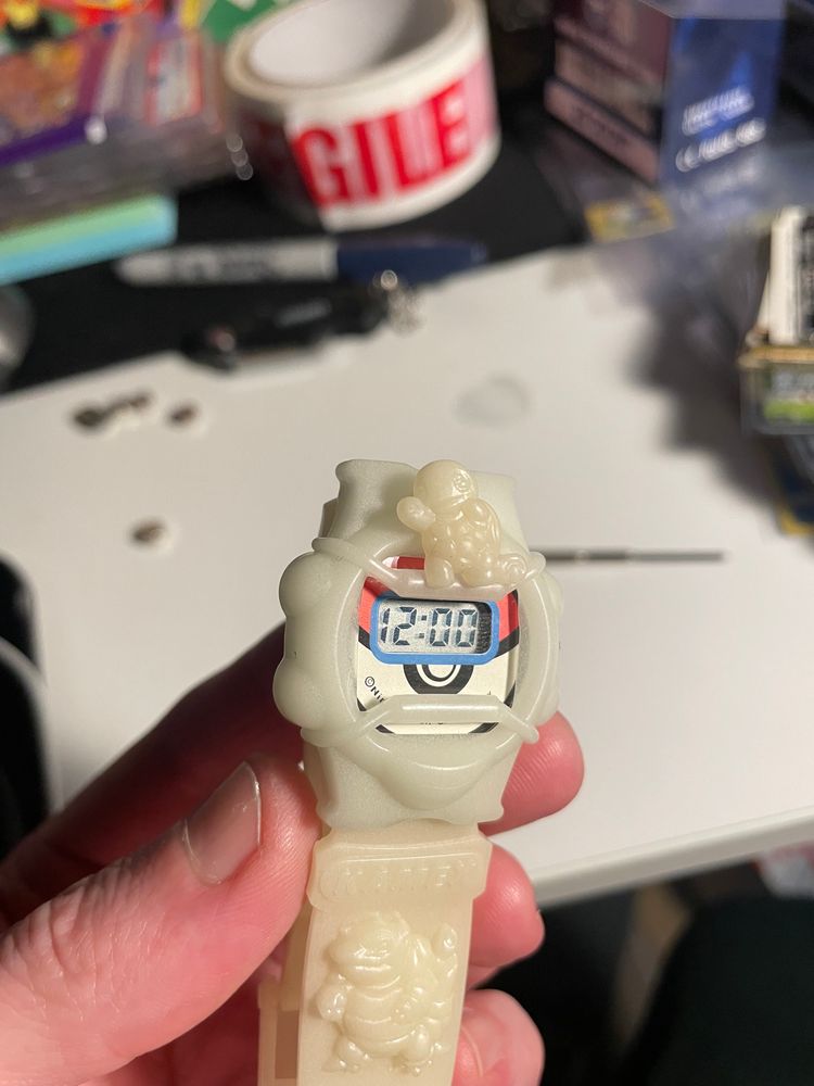 1998 Pocket Monsters Banpresto Blastoise Evo Glow In The Dark Watch Boxes As New image 2