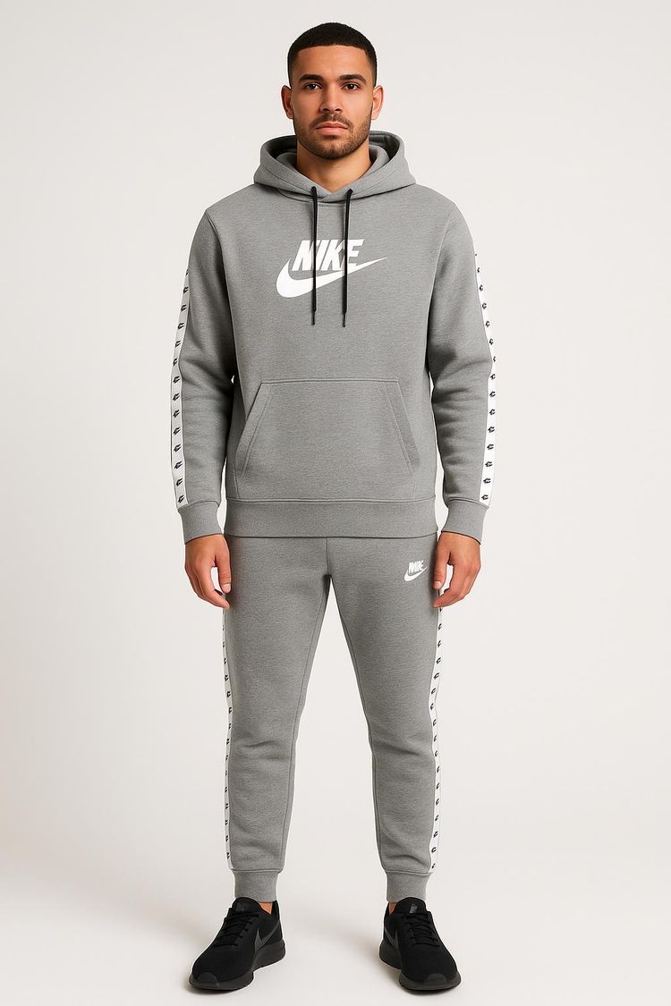 Men’s Nike Grey Marl Hoodie & Jogger Tracksuit