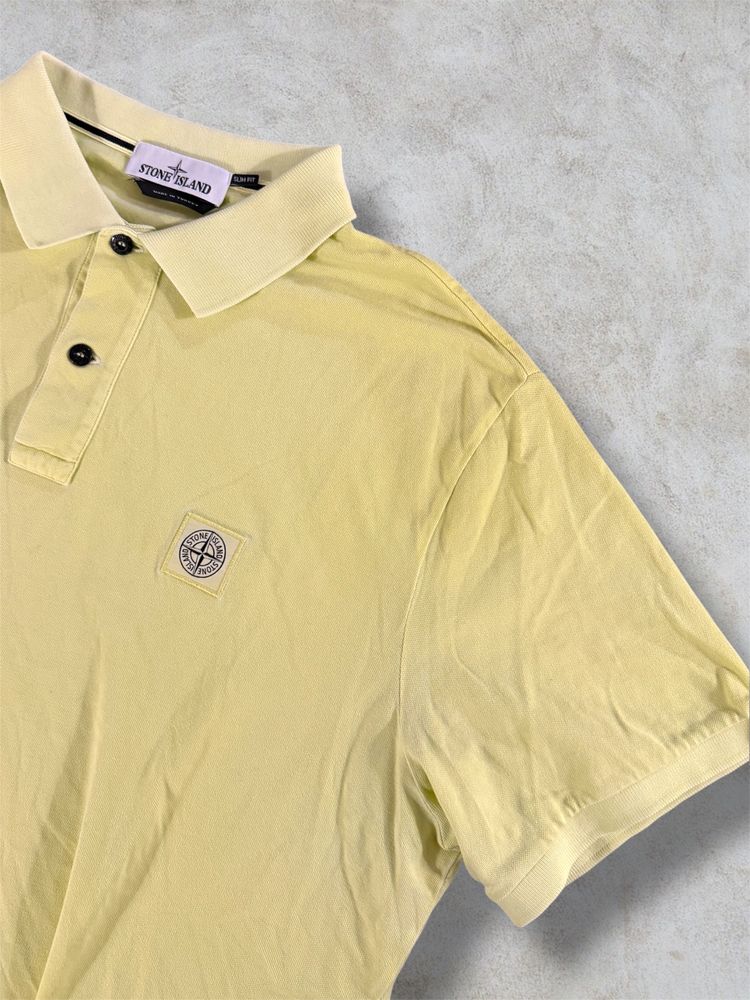 Stone Island Yellow Polo Shirt