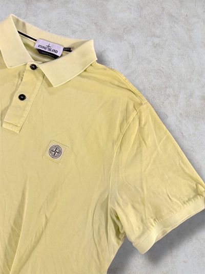 Stone Island Yellow Polo Shirt