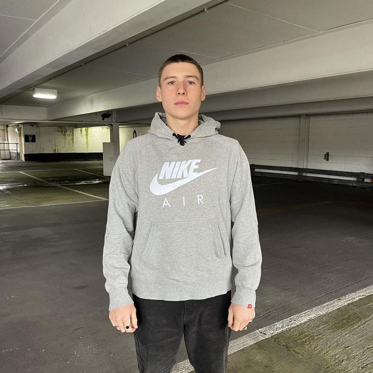 Nike Vintage Nike spellout hoodie in grey product image