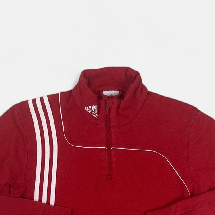 Vintage Adidas Red 1/4 Zip (M) 4