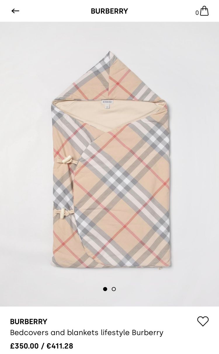 Burberry Baby Nest Nova Check BNWT RRP £350 2