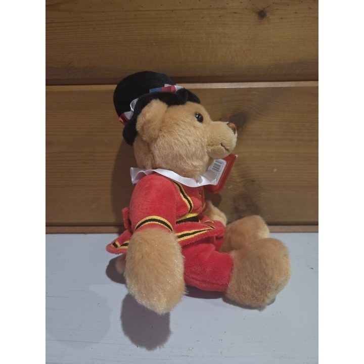 Red Dressed Teddy Bear With Black Hat imagen 4