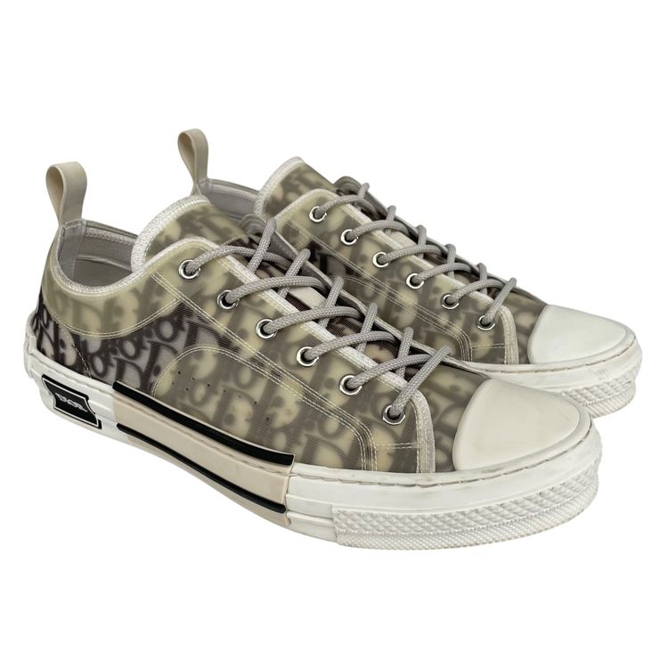 Dior B23 Monogram Canvas Low Trainers UK 10.5 image 7