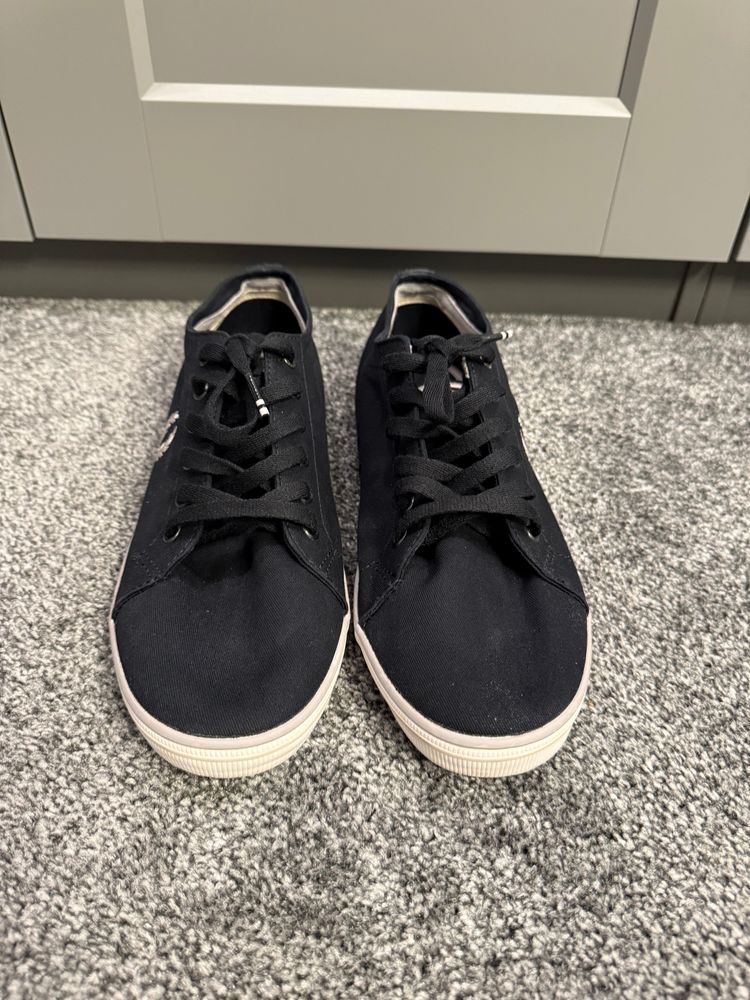 Fred Perry Black Canvas Sneakers 2