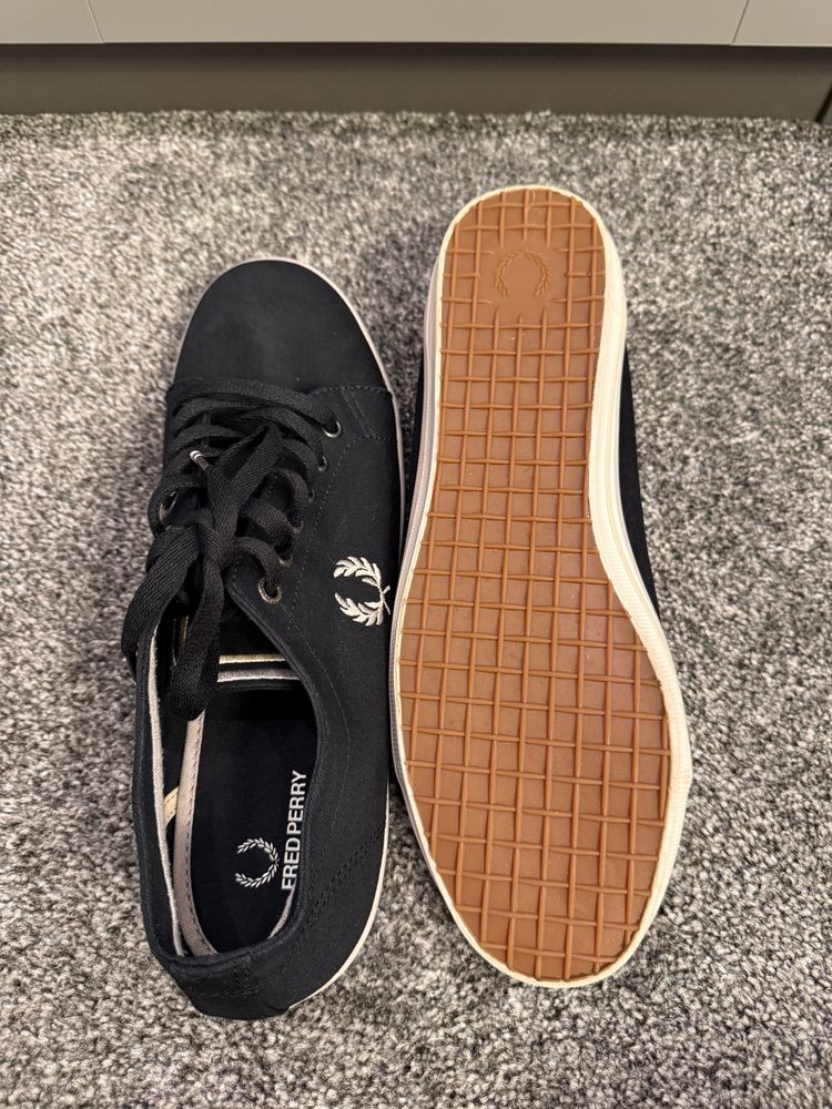 Fred Perry Black Canvas Sneakers 6