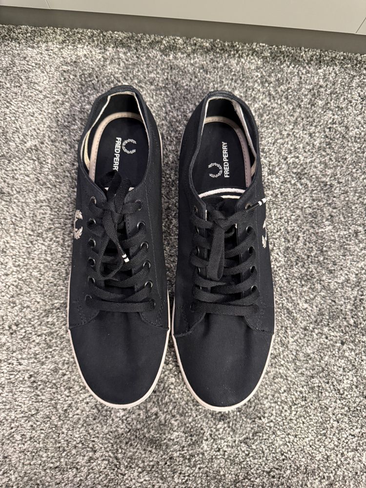 Fred Perry Black Canvas Sneakers 3