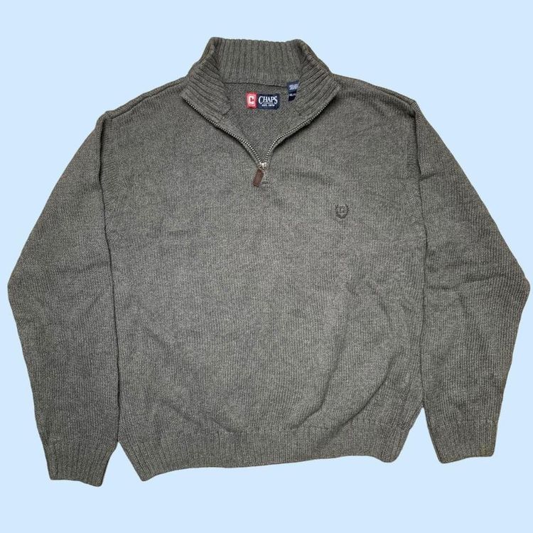 Chaps Vintage Chaps 1/4 zip embroidered jumper product image