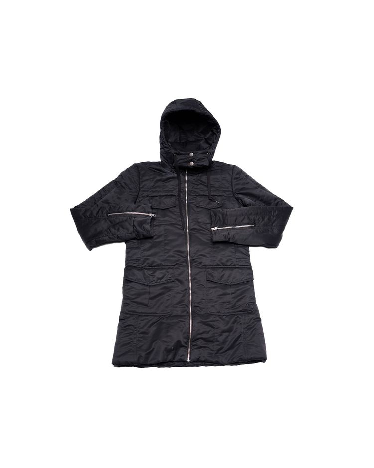 Adidas Black Long Hooded Jacket image 1