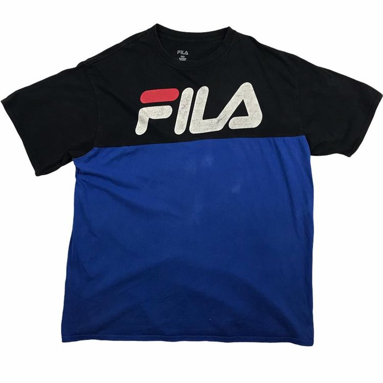 Fila Fila Printed T Shirt In Black And Blue product image