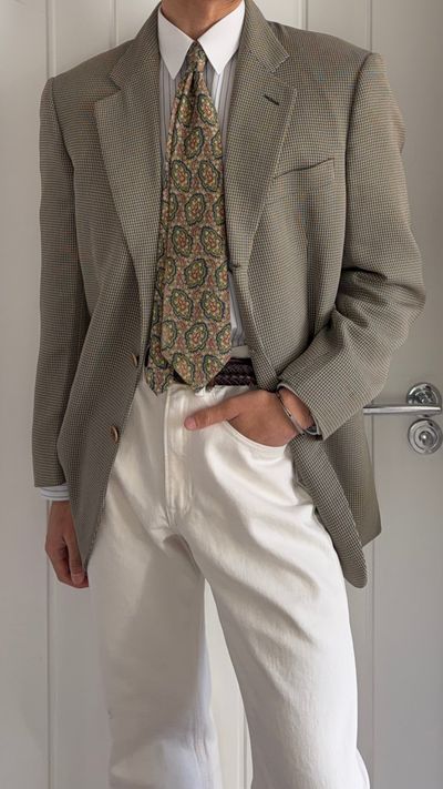 Giorgio Armani Black Label 1998 Rolled 3B Textured Cotton Rayon Sport Jacket Blazer - Size M