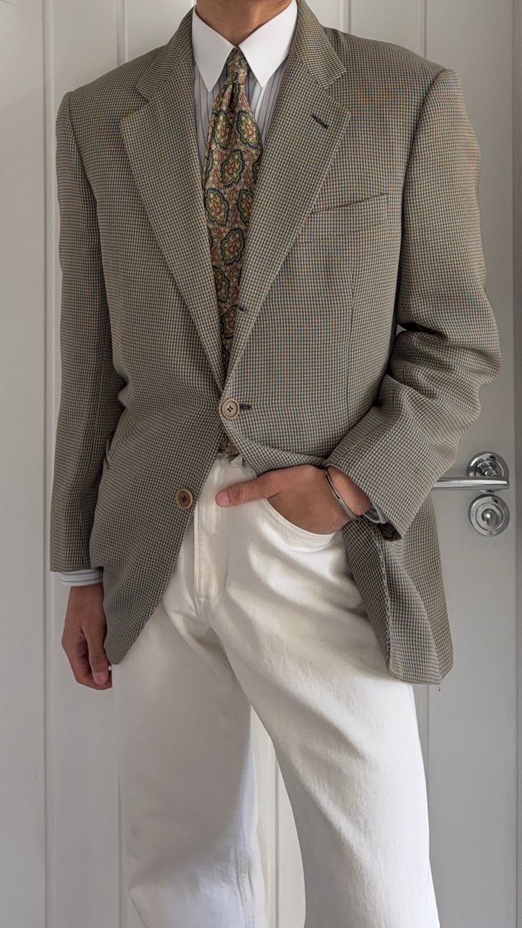 Giorgio Armani Black Label 1998 Rolled 3B Textured Cotton Rayon Sport Jacket Blazer  - Size M image 6