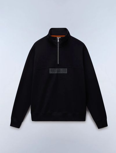 Napapijri Box Logo 1/4 zip Black Beauty