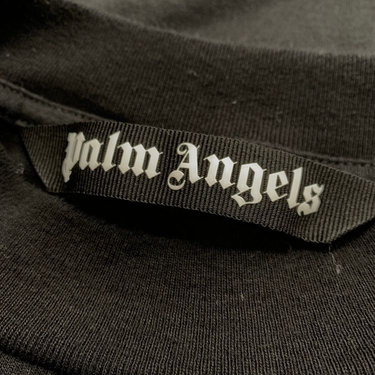 Palm Angels Medium Tee Star Graffiti Black T-Shirt Green Graphic 6