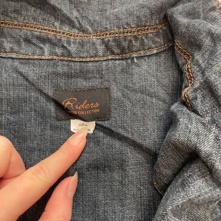 2000s  Dark Denim Embroidered Jacket image 6
