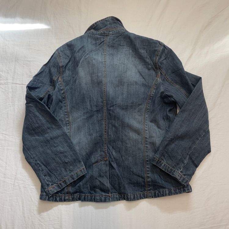 2000s  Dark Denim Embroidered Jacket image 5