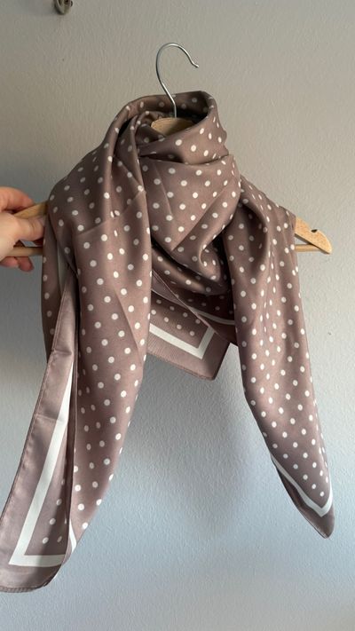 Apaszka w groszki bawełna i jedwab Polka Dot Scarf