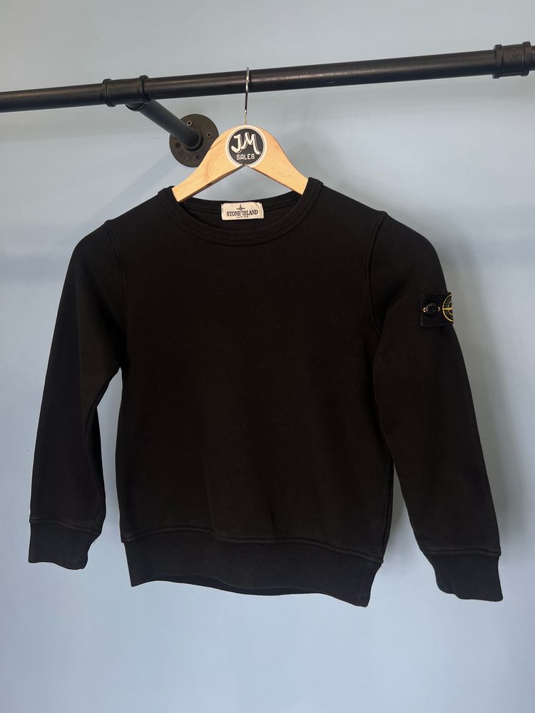 Age 6 Stone Island Junior Black Crewneck Jumper