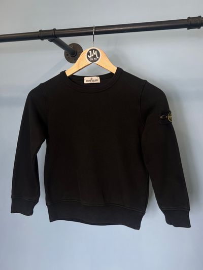 Age 6 Stone Island Junior Black Crewneck Jumper