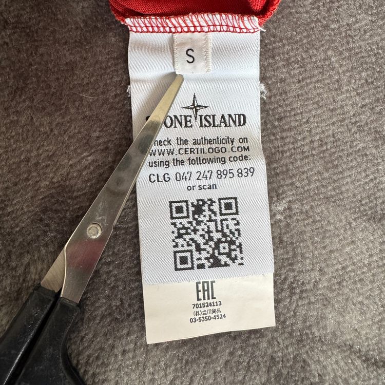 Authentic Stone Island Patch Logo Red T-Shirt - Small image 7