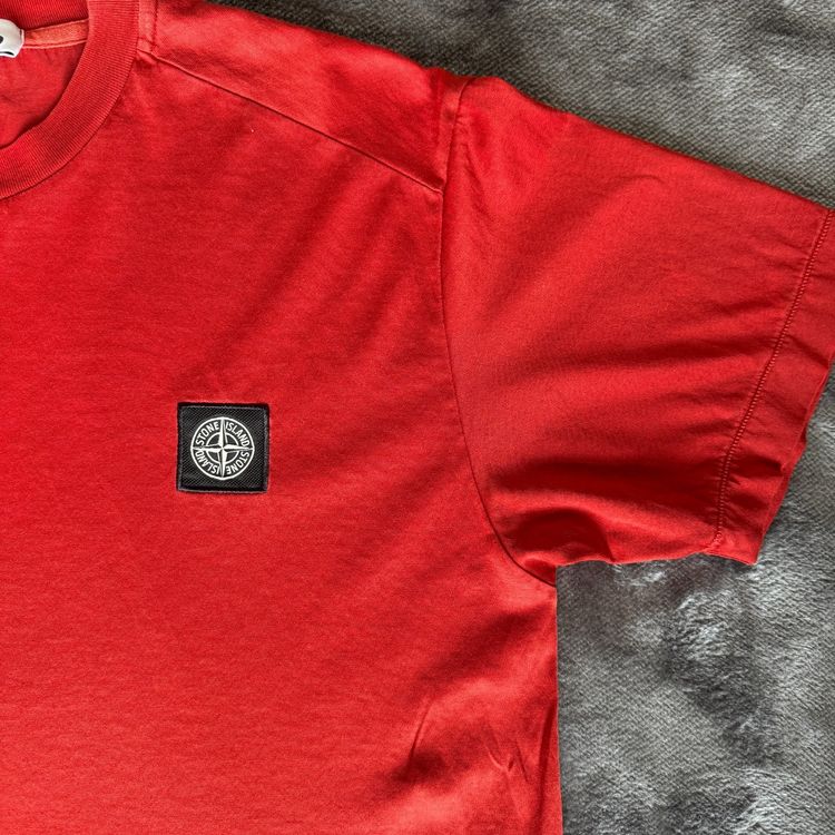 Authentic Stone Island Patch Logo Red T-Shirt - Small image 2