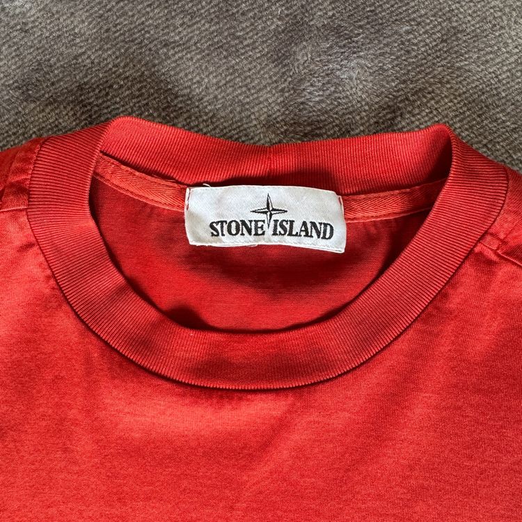 Authentic Stone Island Patch Logo Red T-Shirt - Small image 3
