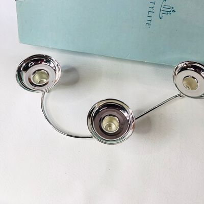 PartyLite P8323 Silver-plated Tealight Candle Holder Snake-shape Table Decor New 11